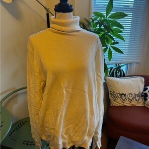 Elegant Cream Turtleneck Sweater